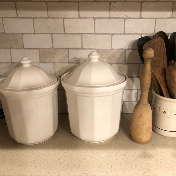 Pfaltzgraff White Heritage Flour canister set (only) - Picture 2 of 9